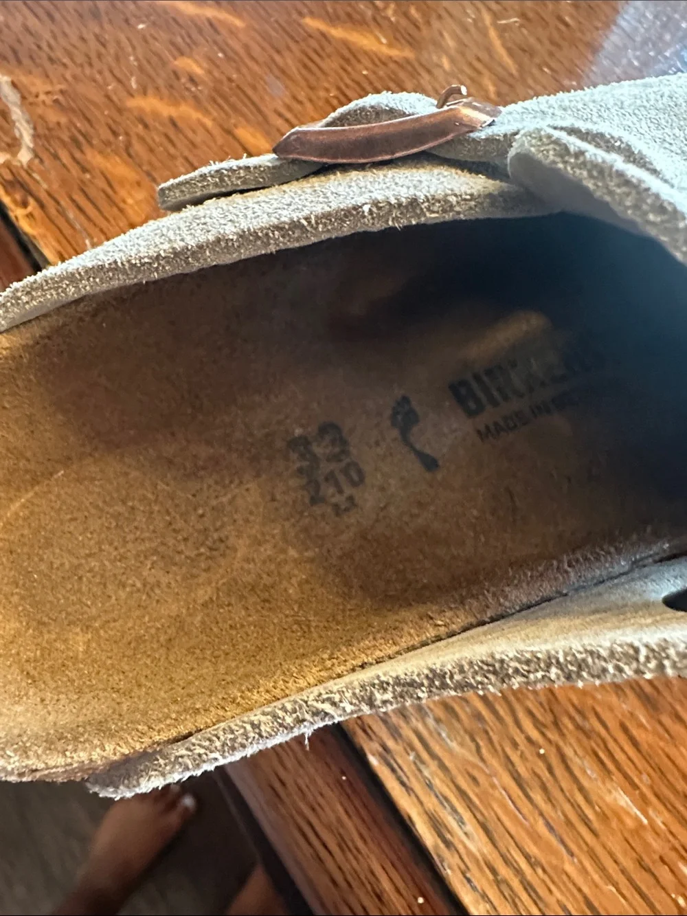 Birkenstock Kids Taupe Suede Slip-On Clog